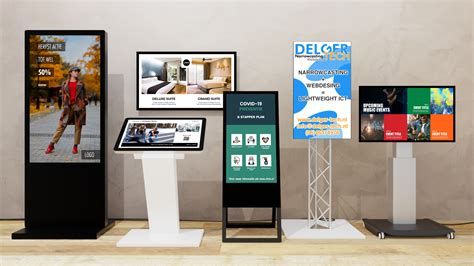 Voorbeeld van een narrowcasting scherm in een kantooromgeving met intern nieuws en aankomende evenementen.