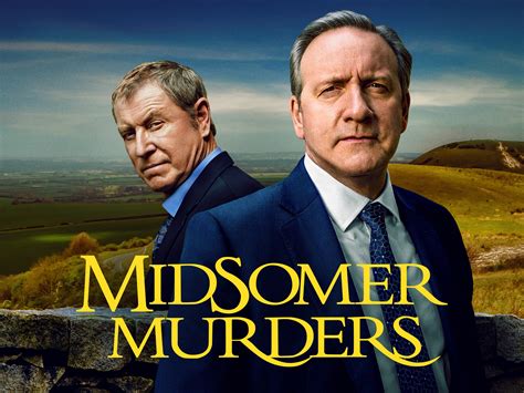 Collage van verschillende Midsomer Murders DVD-boxen en covers