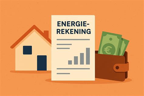 Infographic die de stijging van de gemiddelde energierekening in Nederland weergeeft