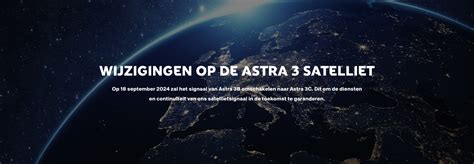 Kaart met de footprint van de Astra 3 satelliet
