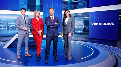 Foto van de redactie van VTM Nieuws in actie
