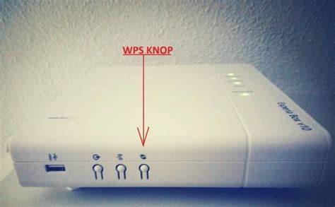 Illustratie van de WPS-knop op een router