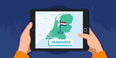 Illustratie van hoe een VPN een Nederlands IP-adres simuleert