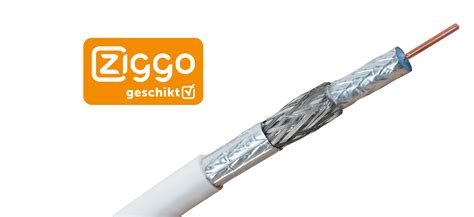 Logo van Kabel Keur en een afbeelding van een Ziggo winkel.