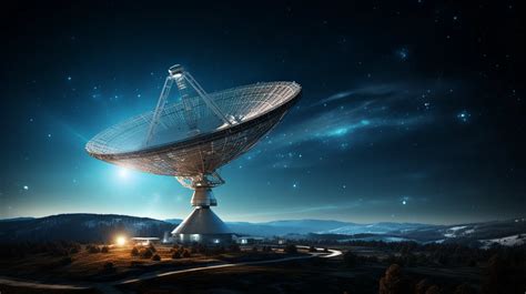 Illustratie van een schotelantenne gericht op een satelliet.