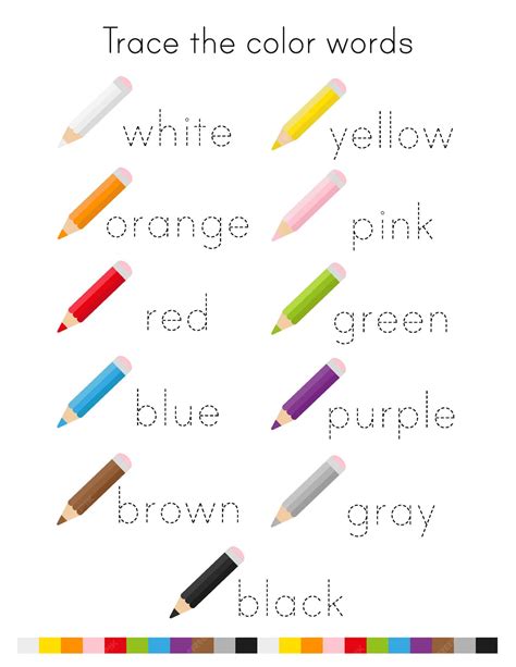 Voorbeeld van een Stroopkleurentest met kleurwoorden in tegenstrijdige inktkleuren.