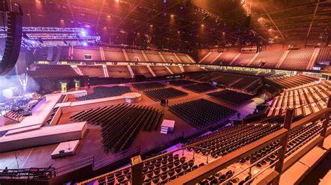 Illustratie van de Rotterdam Ahoy arena tijdens een evenement