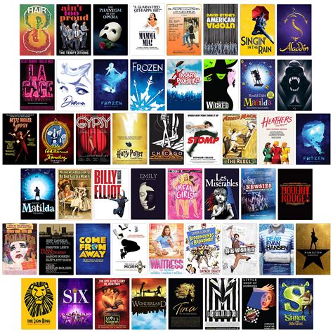 Collage van posters van bekende musicals vertaald door Seth Gaaikema
