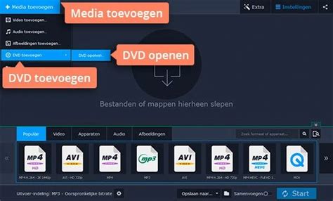 Grafische weergave van de stappen voor het converteren van MKV naar DVD met Movavi Video Converter