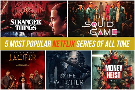 Afbeelding met diverse populaire Netflix-series