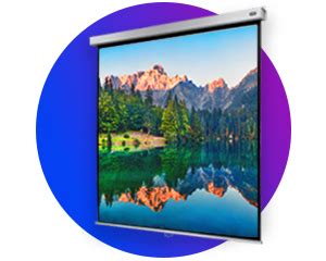 Verschillende soorten projectieschermen en beamers voor verhuur