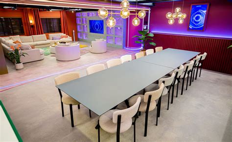 Illustratie van het Big Brother huis met de belangrijkste kamers