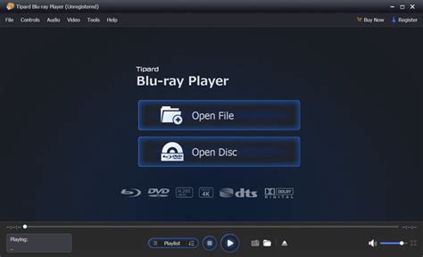 Illustratie van de Tipard Blu-ray Creator interface met opties voor het toevoegen van video's en het aanpassen van menu's.