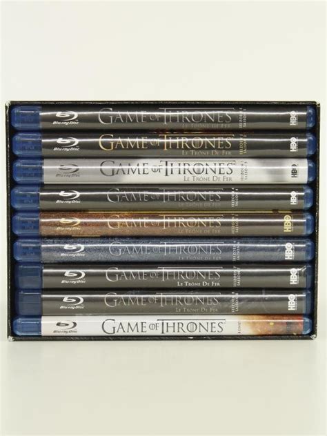 Illustratie van de Game of Thrones dvd boxset met alle seizoenen
