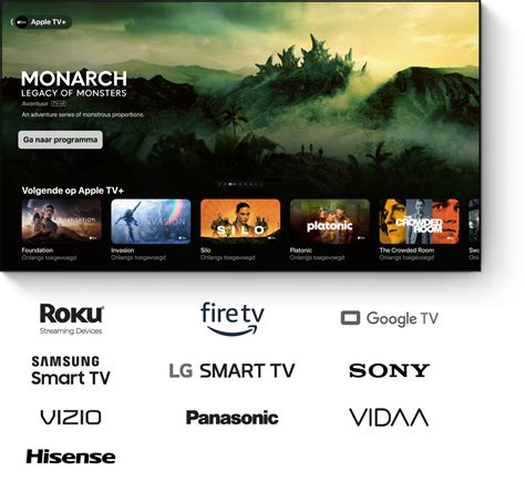 Illustratie van verschillende smart TV's en streamingapparaten die compatibel zijn met Chromecast.