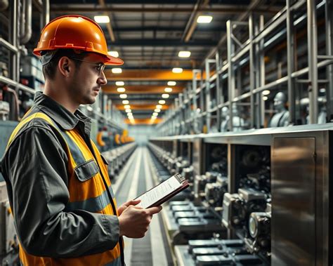 Illustratie van een inspecteur die een werkgebied controleert.