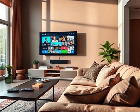 Infographic die de voordelen van een Smart TV laat zien, zoals toegang tot streamingdiensten en apps.