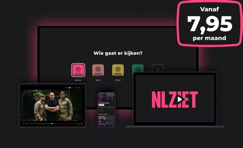 Schermafbeelding van de NLZIET-app op een smart TV met het SBS6-logo zichtbaar.