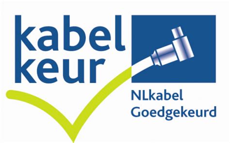 Illustratie van een coaxkabel met Kabel Keur-keurmerk