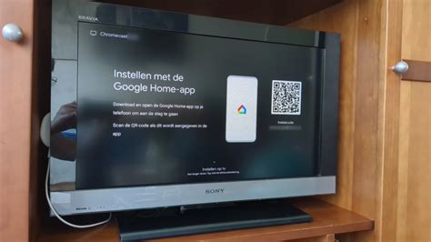 Infographic die de stappen voor het aansluiten en instellen van een Chromecast toont.