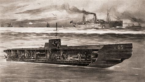 Illustratie van een Duitse U-boot uit de Tweede Wereldoorlog