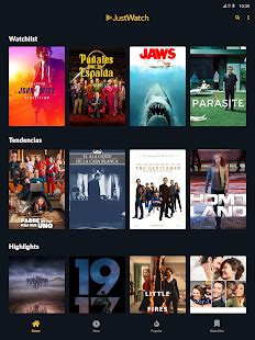 Screenshot van de JustWatch-interface met verschillende filteropties