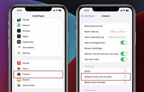 Screenshot van de instellingen voor afstandsbedieningen op de iPhone