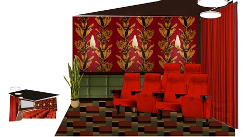 Illustratie van Love Seats en VIP Seats in een bioscoopzaal