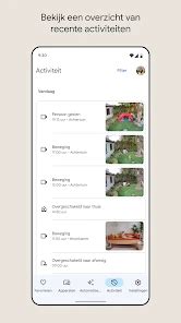 Screenshot van de Google Home app met de optie 'Apparaten' en 'Toevoegen'