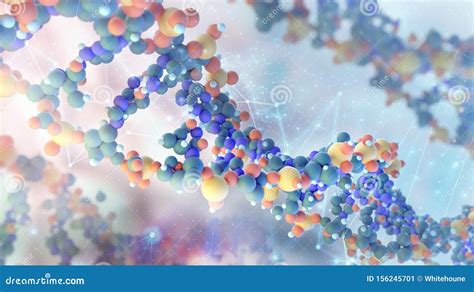 Illustratie van het DNA-molecuul met nadruk op de fosfor-ruggengraat