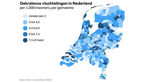 Foto van Oekrainse vluchtelingen die een cursus Nederlands volgen in Nederland.