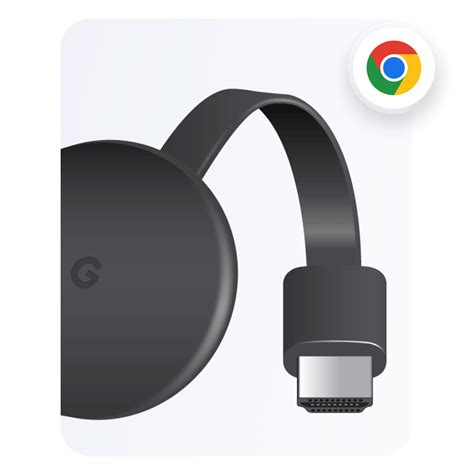 Illustratie van een Google Chromecast-apparaat dat is aangesloten op een tv