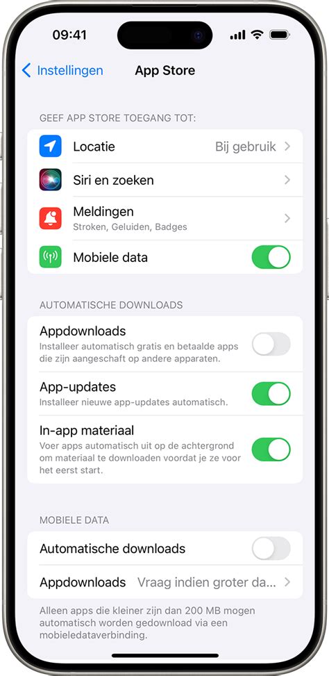 Grafische weergave van de AirPlay-instellingen op een iPhone, met de opties 'Nooit', 'Vraag' en 'Automatisch' duidelijk zichtbaar.