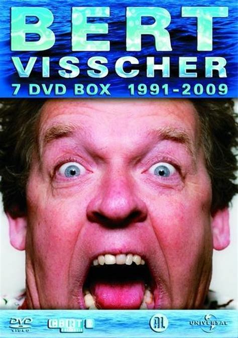 Illustratie van een DVD box met het gezicht van Bert Visscher