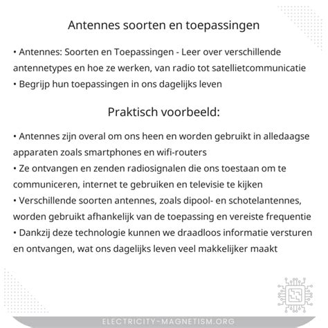 Verschillende soorten TV-antennes voor diverse toepassingen