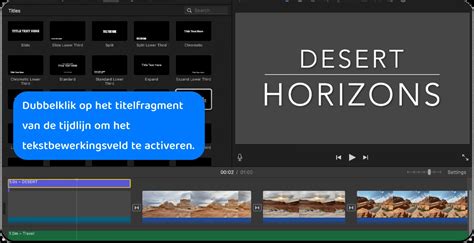 Illustratie van de iMovie interface op een Mac met de 