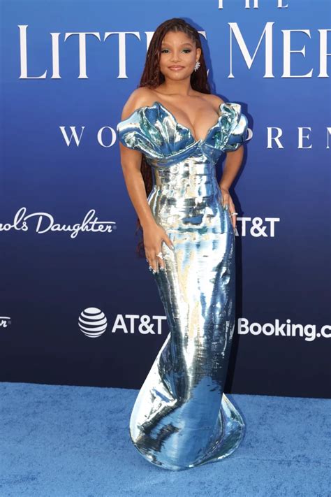 Foto van actrice Halle Bailey als Ariël