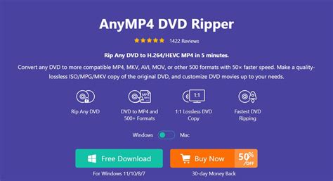Screenshot van AnyMP4 DVD Ripper interface