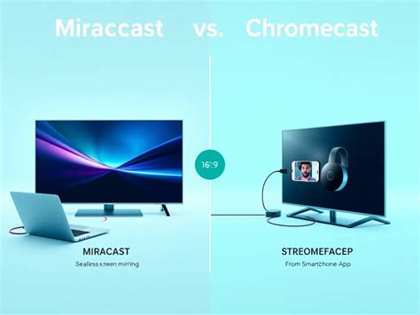 Infographic die de verschillen tussen DLNA en Miracast uitlegt.