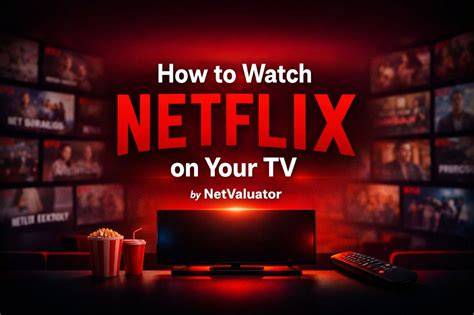 Interface van Netflix op een smart TV