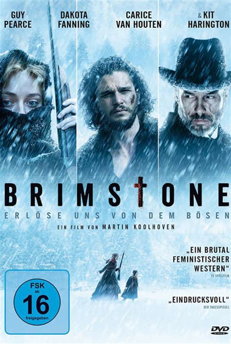 Karakterposter van de film Brimstone met de hoofdrolspelers