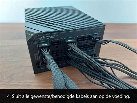 Illustratie van een videokaart met aangesloten voedingskabels