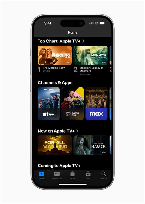 Screenshot van de App Store op Apple TV met verschillende app-categorieën.