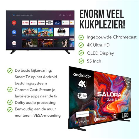 Overzicht van verschillende Salora smart TV-modellen, waaronder de Milkyway serie.