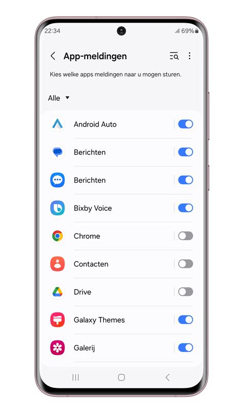 Screenshot van de Smart View-instellingen op een Samsung telefoon.