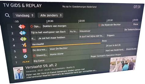 Schermopname van de EPG (Elektronische Programmagids) op de Humax iHDR-5400C.