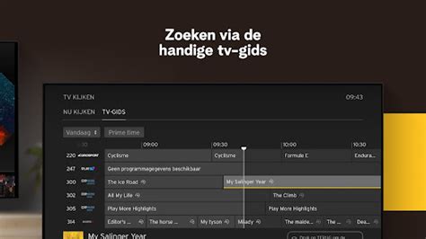 Grafische weergave van de Telenet TV-app interface op verschillende apparaten