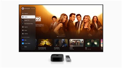 Screenshot van de Telenet TV-app op een Apple TV interface