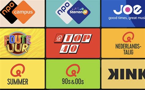 Infographic met de verschillende NPO radiozenders en hun doelgroepen