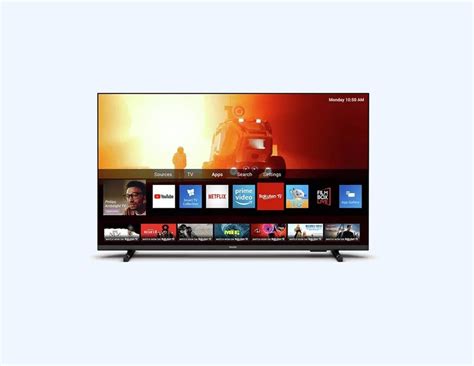 Schematische weergave van een Smart TV met app store interface